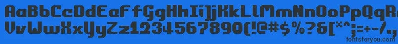 commonwealth Font – Black Fonts on Blue Background
