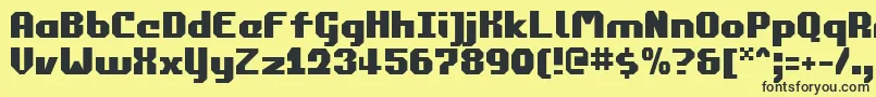 commonwealth Font – Black Fonts on Yellow Background