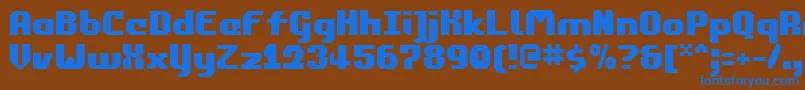 commonwealth Font – Blue Fonts on Brown Background
