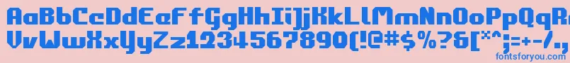 commonwealth Font – Blue Fonts on Pink Background