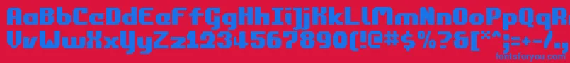 commonwealth Font – Blue Fonts on Red Background