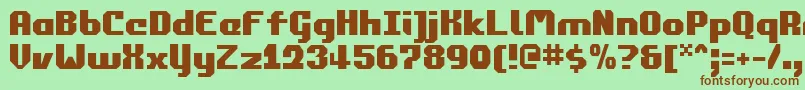 commonwealth Font – Brown Fonts on Green Background