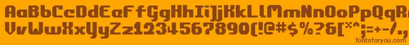 commonwealth Font – Brown Fonts on Orange Background