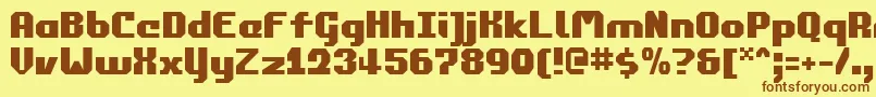 commonwealth Font – Brown Fonts on Yellow Background