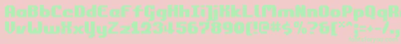 commonwealth Font – Green Fonts on Pink Background
