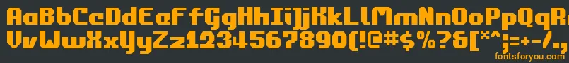 commonwealth Font – Orange Fonts on Black Background