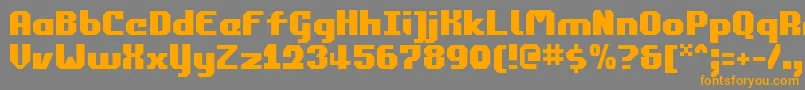 commonwealth Font – Orange Fonts on Gray Background