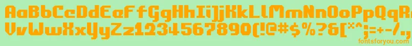 commonwealth Font – Orange Fonts on Green Background