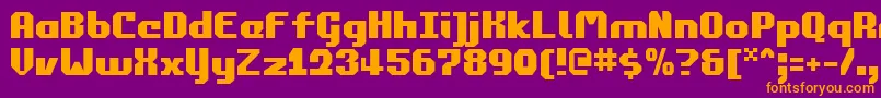 commonwealth Font – Orange Fonts on Purple Background
