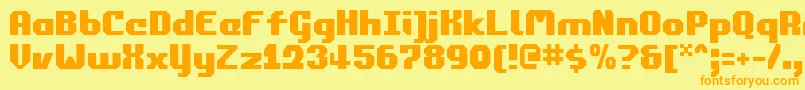 commonwealth Font – Orange Fonts on Yellow Background