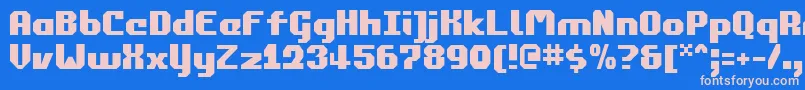 commonwealth Font – Pink Fonts on Blue Background