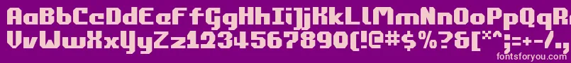 commonwealth Font – Pink Fonts on Purple Background