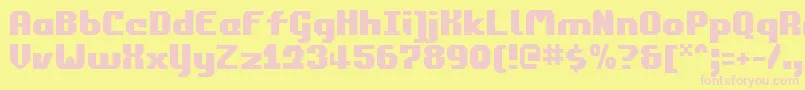 commonwealth Font – Pink Fonts on Yellow Background