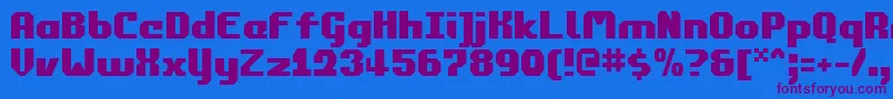 commonwealth Font – Purple Fonts on Blue Background