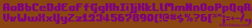 commonwealth Font – Purple Fonts on Brown Background