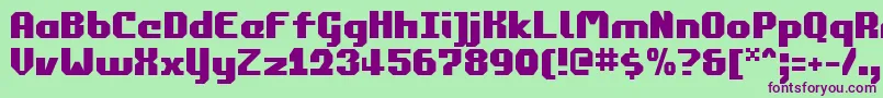 commonwealth Font – Purple Fonts on Green Background