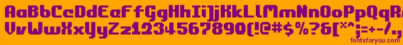 commonwealth Font – Purple Fonts on Orange Background