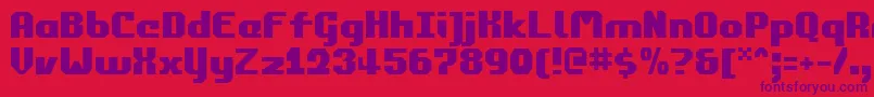 commonwealth Font – Purple Fonts on Red Background