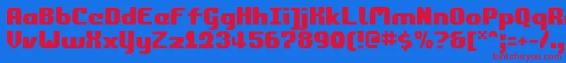 commonwealth Font – Red Fonts on Blue Background