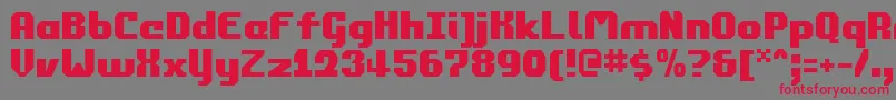 commonwealth Font – Red Fonts on Gray Background