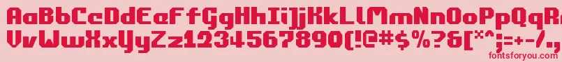 commonwealth Font – Red Fonts on Pink Background