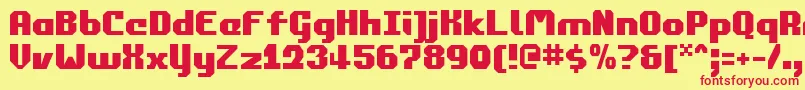 commonwealth Font – Red Fonts on Yellow Background