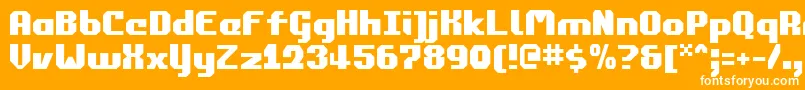 commonwealth Font – White Fonts on Orange Background