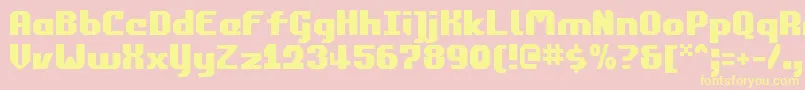 commonwealth Font – Yellow Fonts on Pink Background