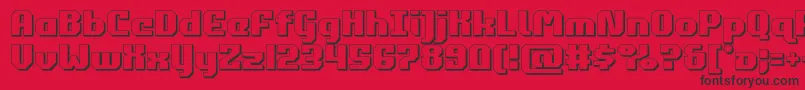 フォントcommonwealth3d – 赤い背景に黒い文字
