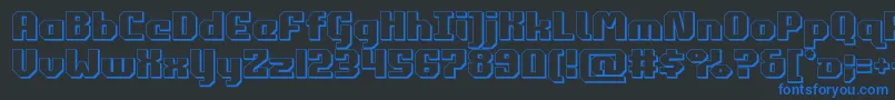 commonwealth3d Font – Blue Fonts on Black Background