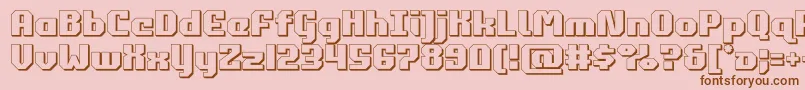 commonwealth3d Font – Brown Fonts on Pink Background