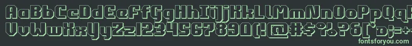 commonwealth3d Font – Green Fonts on Black Background