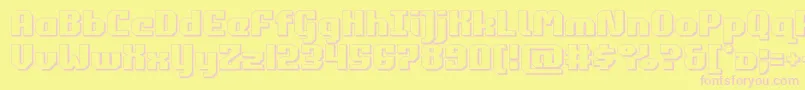 commonwealth3d Font – Pink Fonts on Yellow Background