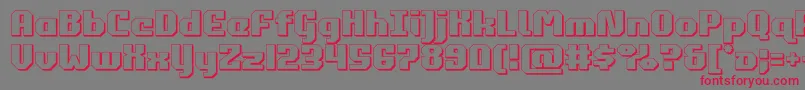 commonwealth3d-Schriftart – Rote Schriften auf grauem Hintergrund