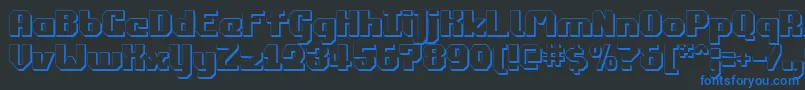 commonwealth3d Font – Blue Fonts on Black Background