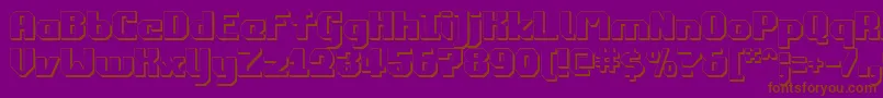 Weitere Informationen zur commonwealth3d-Schriftart commonwealth3d-Schriftart – Braune Schriften auf violettem Hintergrund