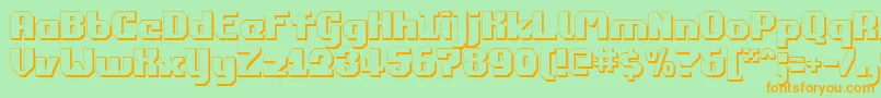commonwealth3d Font – Orange Fonts on Green Background