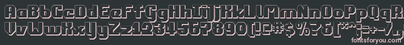 commonwealth3d Font – Pink Fonts on Black Background