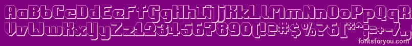 commonwealth3d Font – Pink Fonts on Purple Background