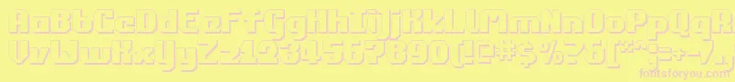 commonwealth3d Font – Pink Fonts on Yellow Background