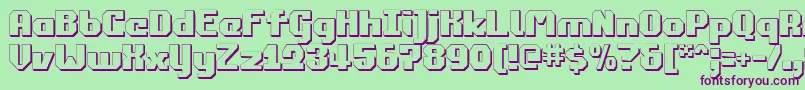 commonwealth3d Font – Purple Fonts on Green Background