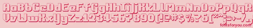 フォントcommonwealth3d – ピンクの背景に赤い文字