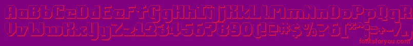 commonwealth3d Font – Red Fonts on Purple Background