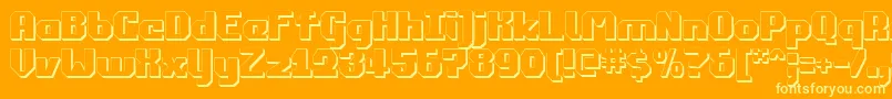 commonwealth3d Font – Yellow Fonts on Orange Background