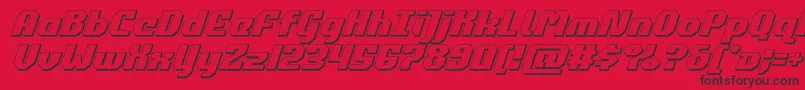 commonwealth3dital Font – Black Fonts on Red Background