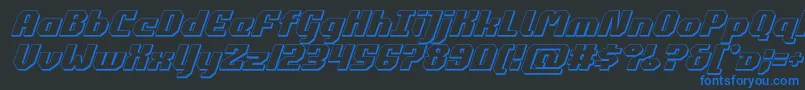commonwealth3dital Font – Blue Fonts on Black Background