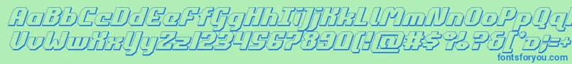 commonwealth3dital Font – Blue Fonts on Green Background