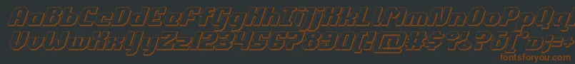 commonwealth3dital Font – Brown Fonts on Black Background