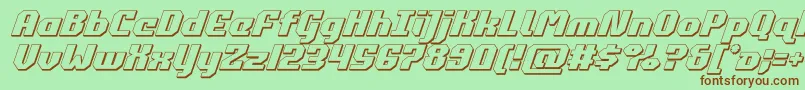commonwealth3dital Font – Brown Fonts on Green Background
