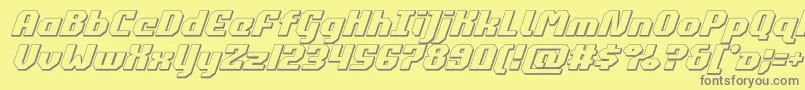 commonwealth3dital Font – Gray Fonts on Yellow Background
